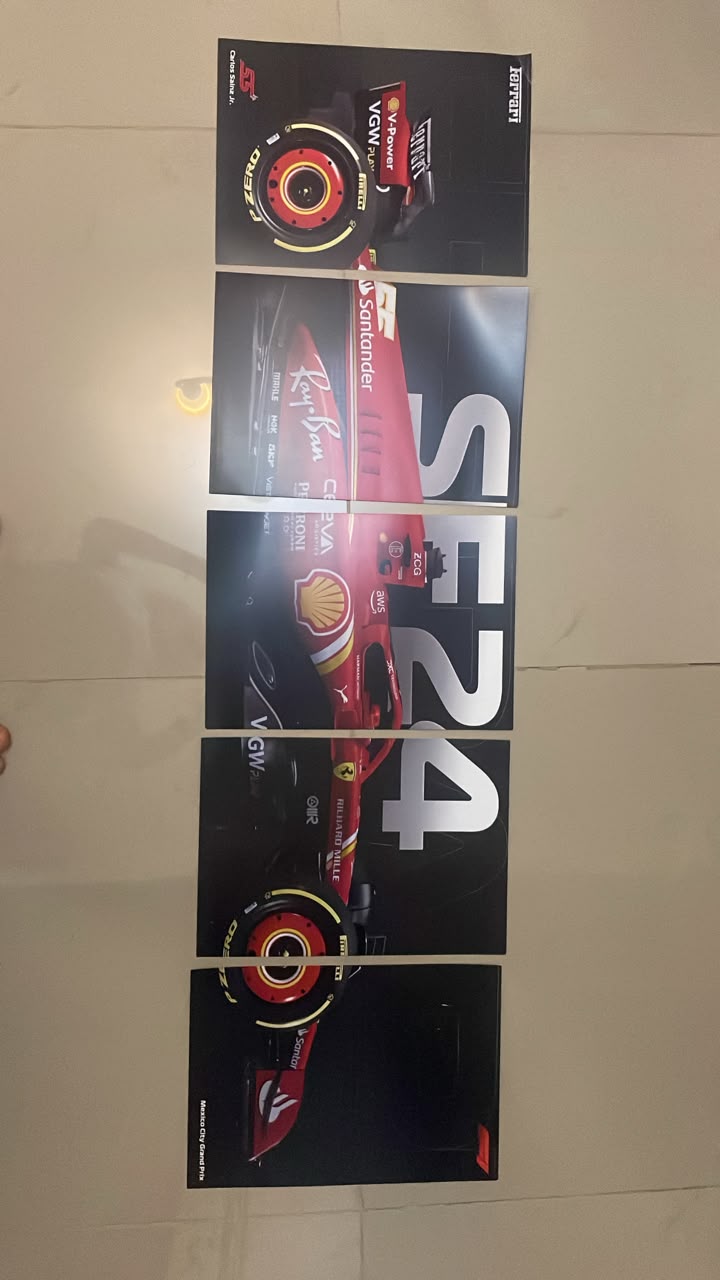 Agasthya’s five-panel Ferrari SF-24 poster