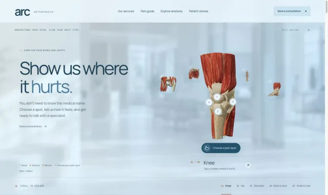 ARC Orthopaedics website preview