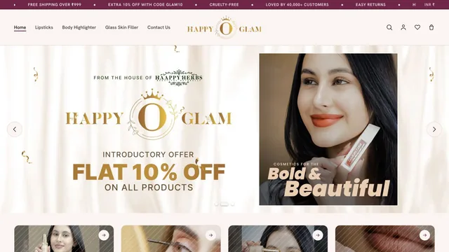 Happy O’ Glam website preview