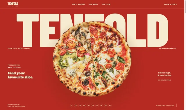 TENFOLD — Pizza Club website preview